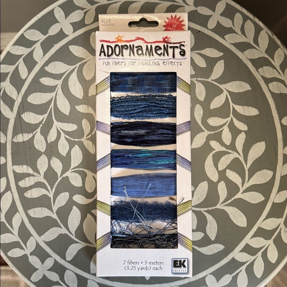 Adornments Blue Fiber Pack EK Success NWT